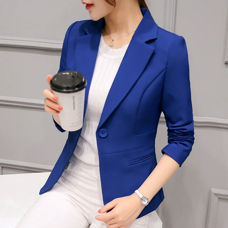 Amy Fashion - Fashion Solid Formal Blazers