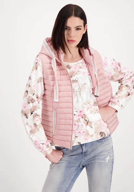 Monari Short Quilted Gilet, Blossom Pink